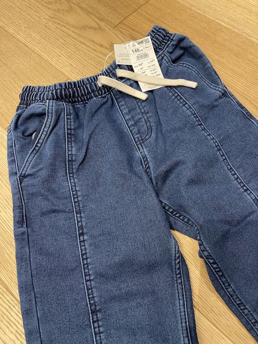 Spodnie chlopiece jeansy joggery r.140 reserved nowe!!