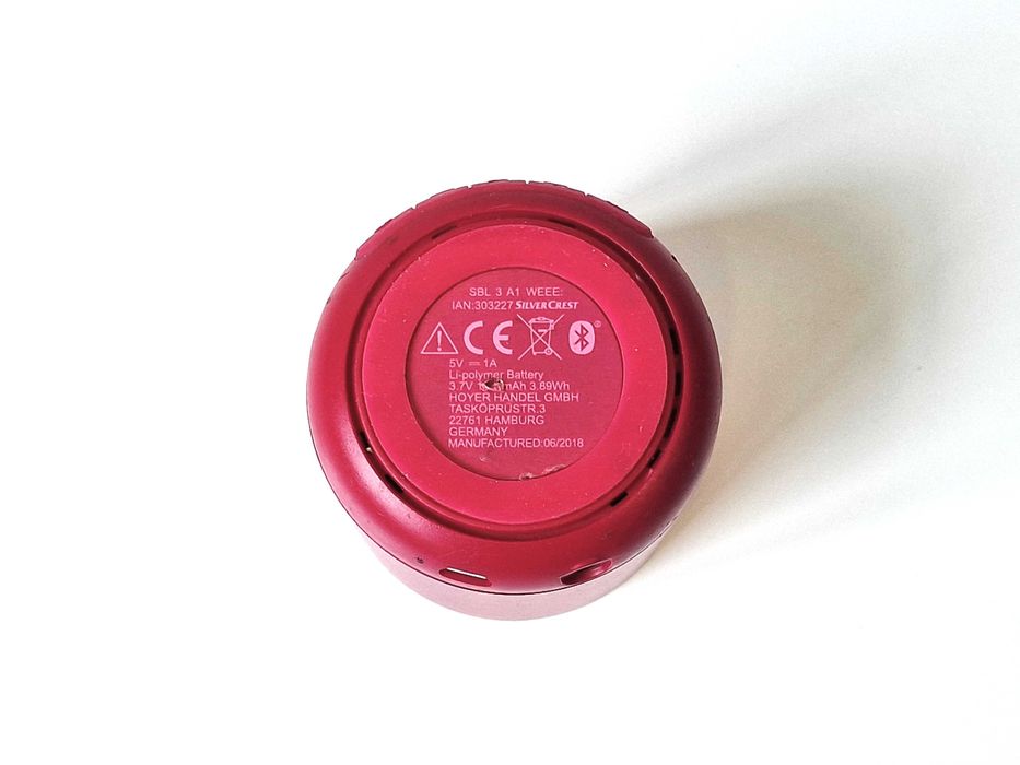 Głośnik bezprzewodowy SilverCrest SBL 3 A1 różowy