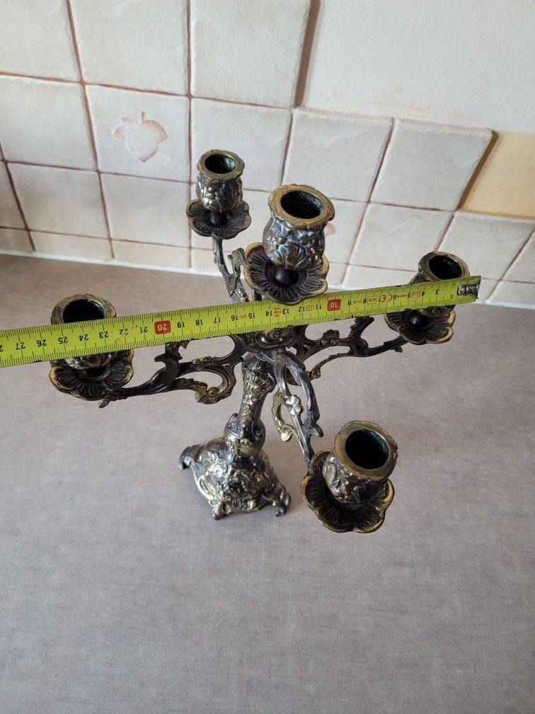 Świecznik metalowy Vintage