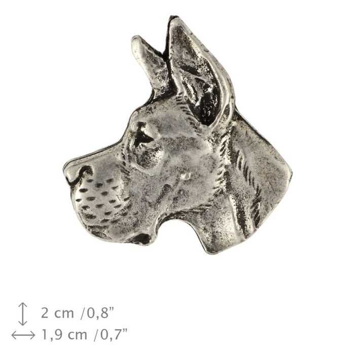 Dog niemiecki I pin posrebrzony Art-Dog