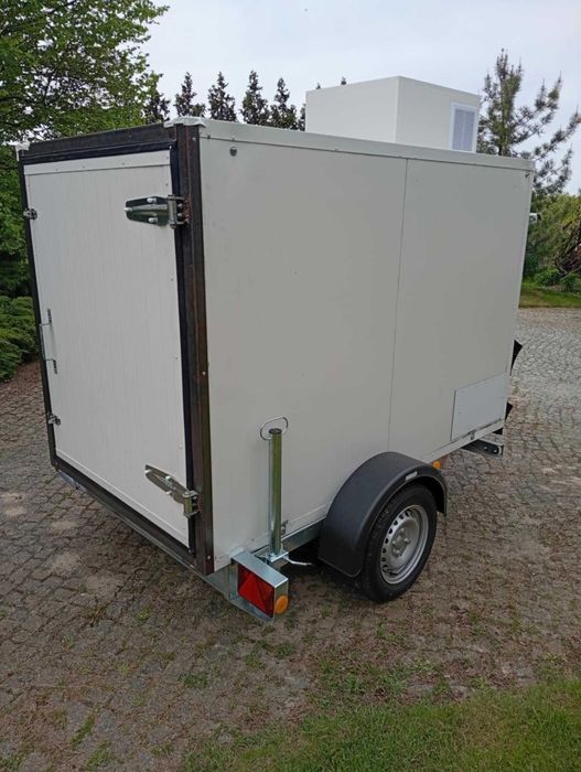 Przyczepka chłodnia 230V ekonomiczna, wynajem na dni i dłużej zadzwoń