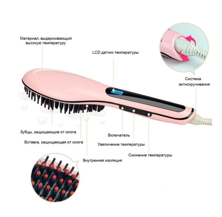 Гребінець-випрямляч fast hair HQT-906