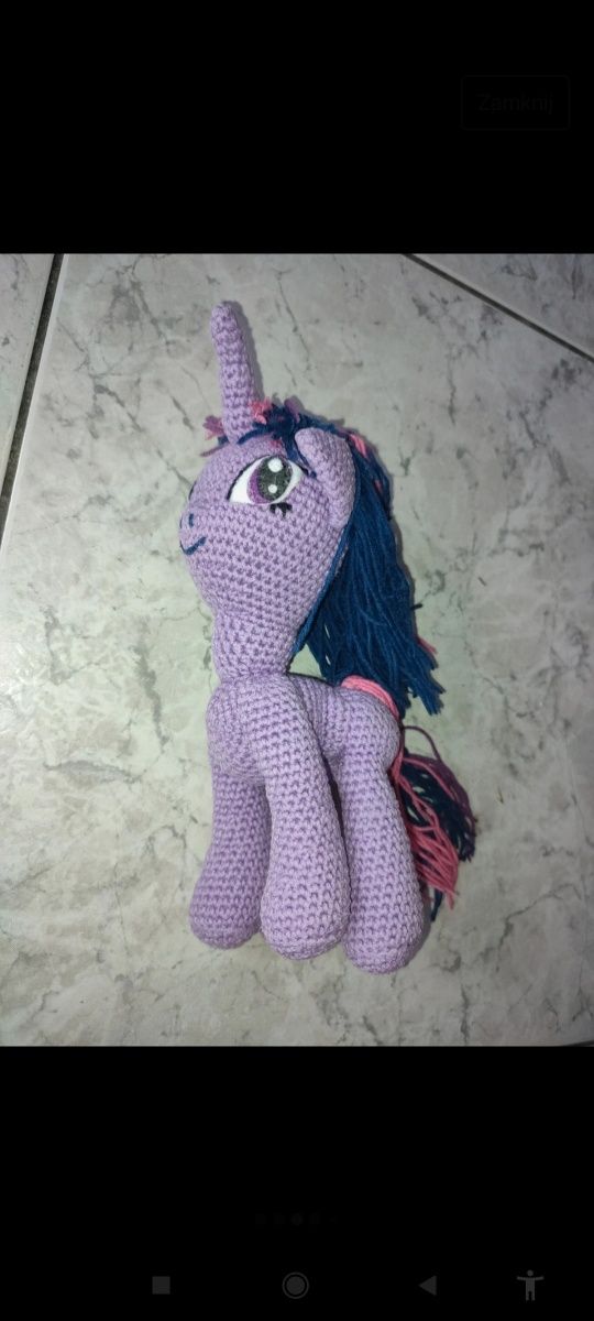 Szydełkowy jednorożec my little pony// ręcznie robiony // wyjątkowy pr