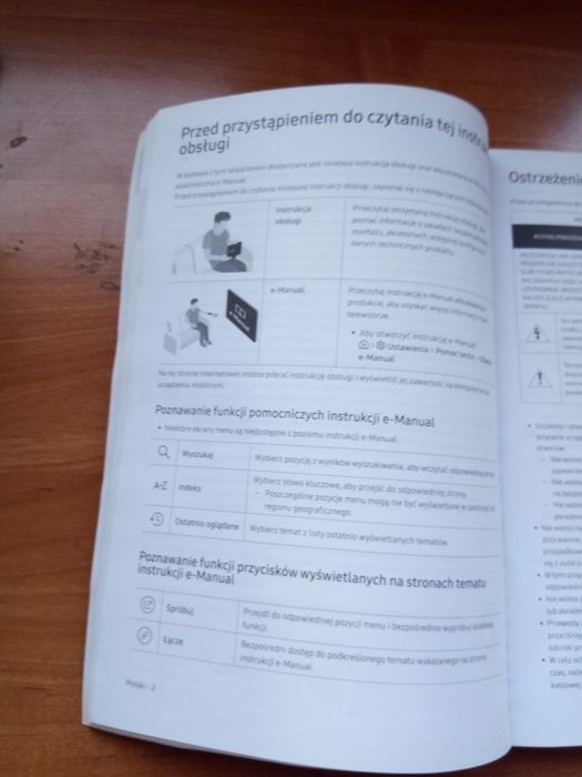 Sprzedam używaną instrukcję do telewizora