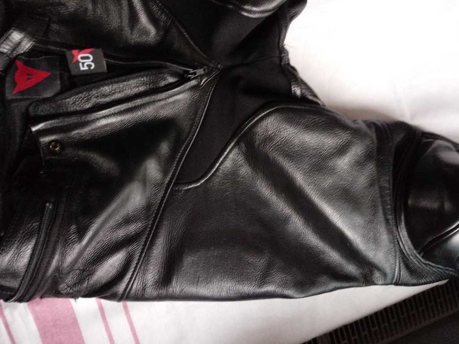 spodnie motocyklowe skórzane męskie dainese jak nowe rozmiar 50