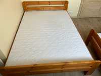 Łóżko z materacem 140x200 cm (jak nowe, 1 rok używane)