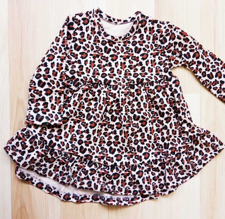 Nowa bluzeczka tunika w panterkę rozmiar 74 cm
