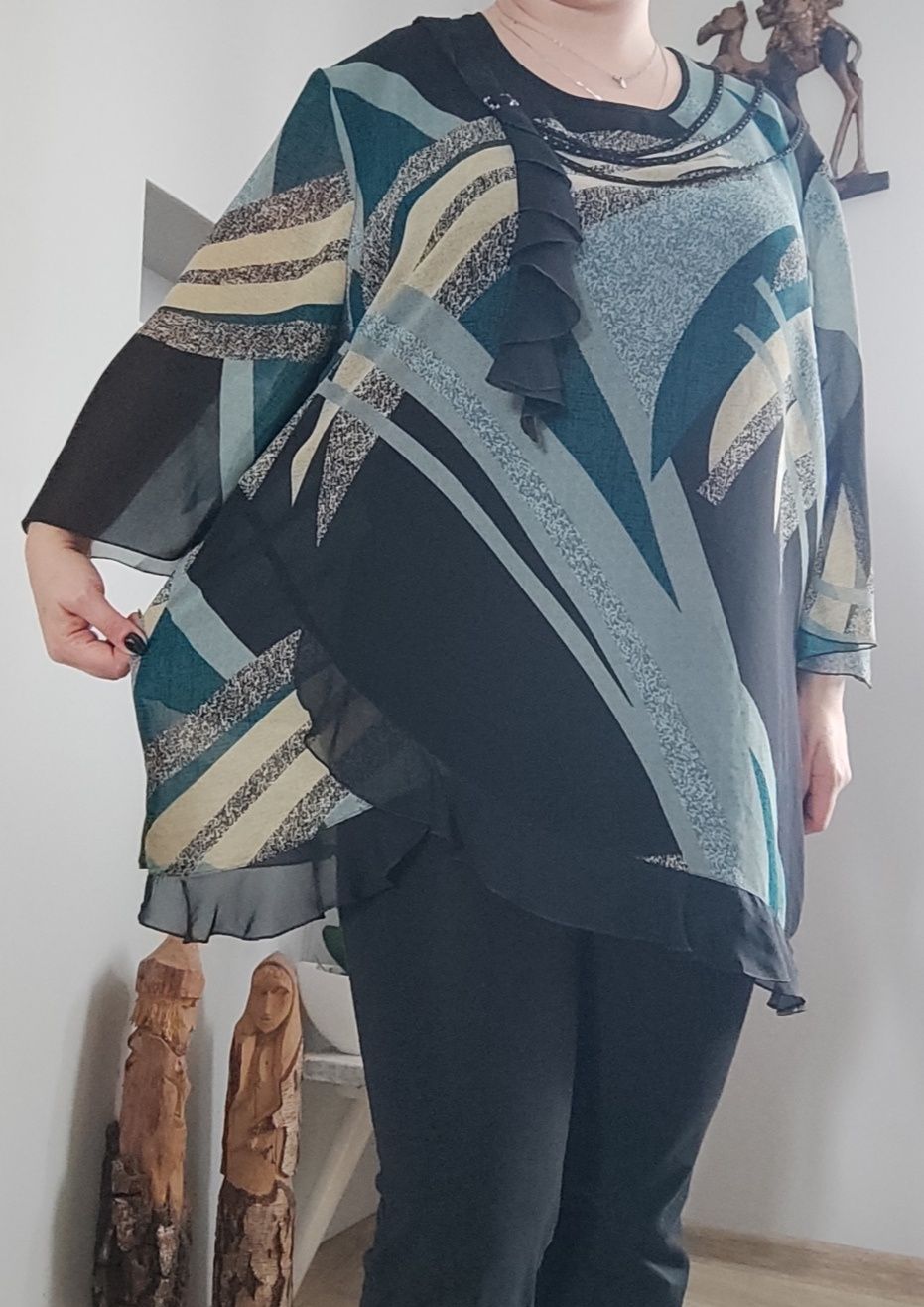 Tunika koszulowa luźna plus size 4xl 5xl