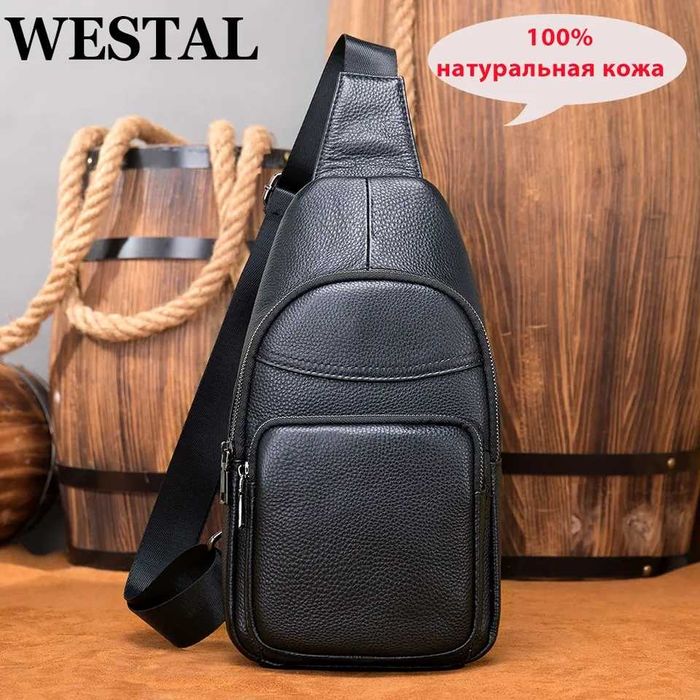 Мужская кожаная сумка Westal Сумка-слинг Кожа