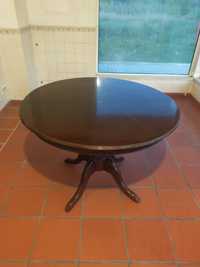Tampo de mesa redonda extensível para oval em  madeira bom estado