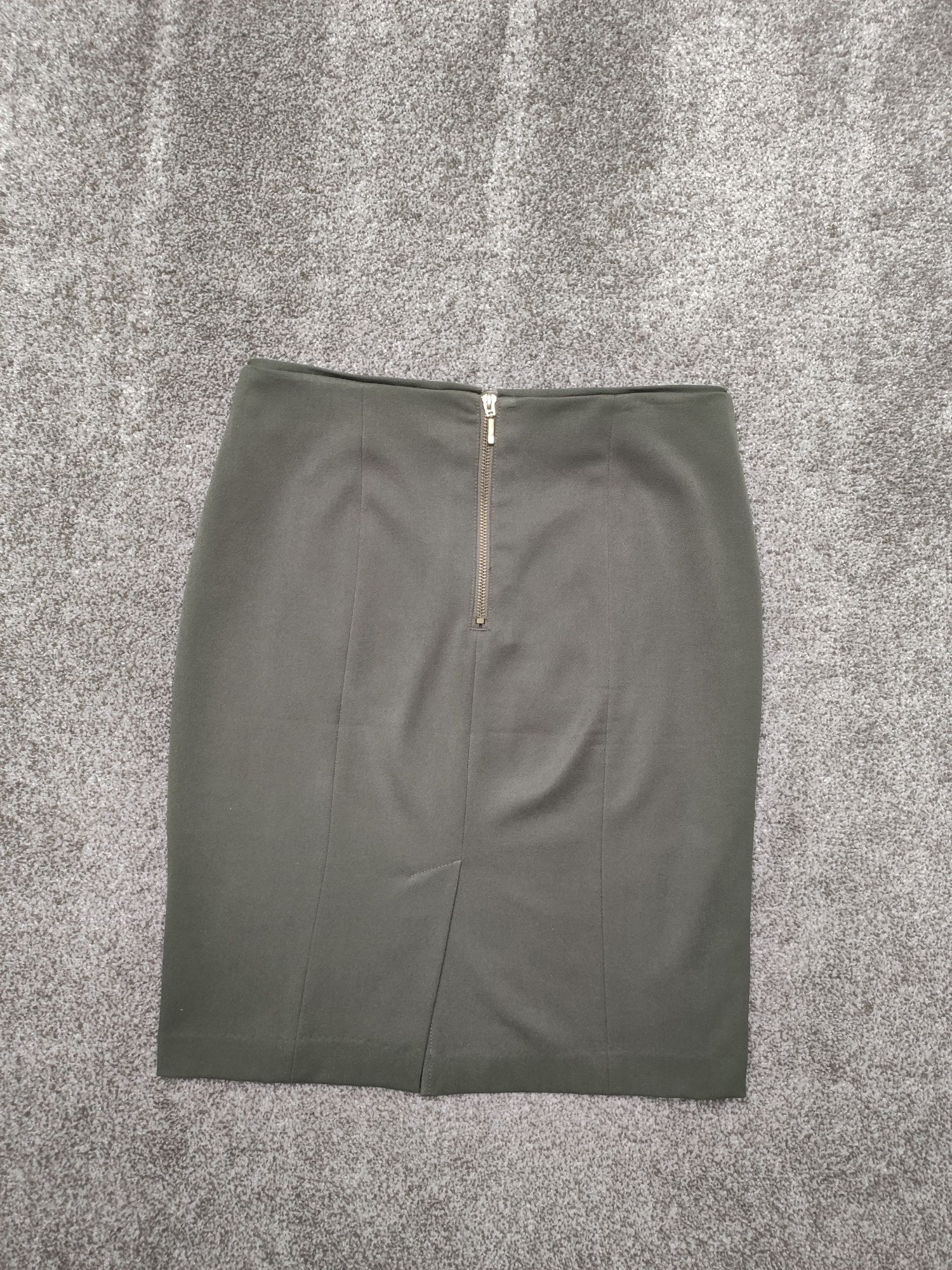 Spódnica ołówkowa miniówka rozmiar 40 L H&M khaki oliwkowa zielona