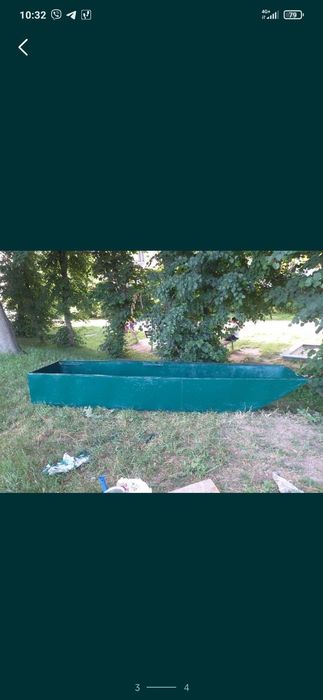 Човен металевий,тонажність 500 кг.