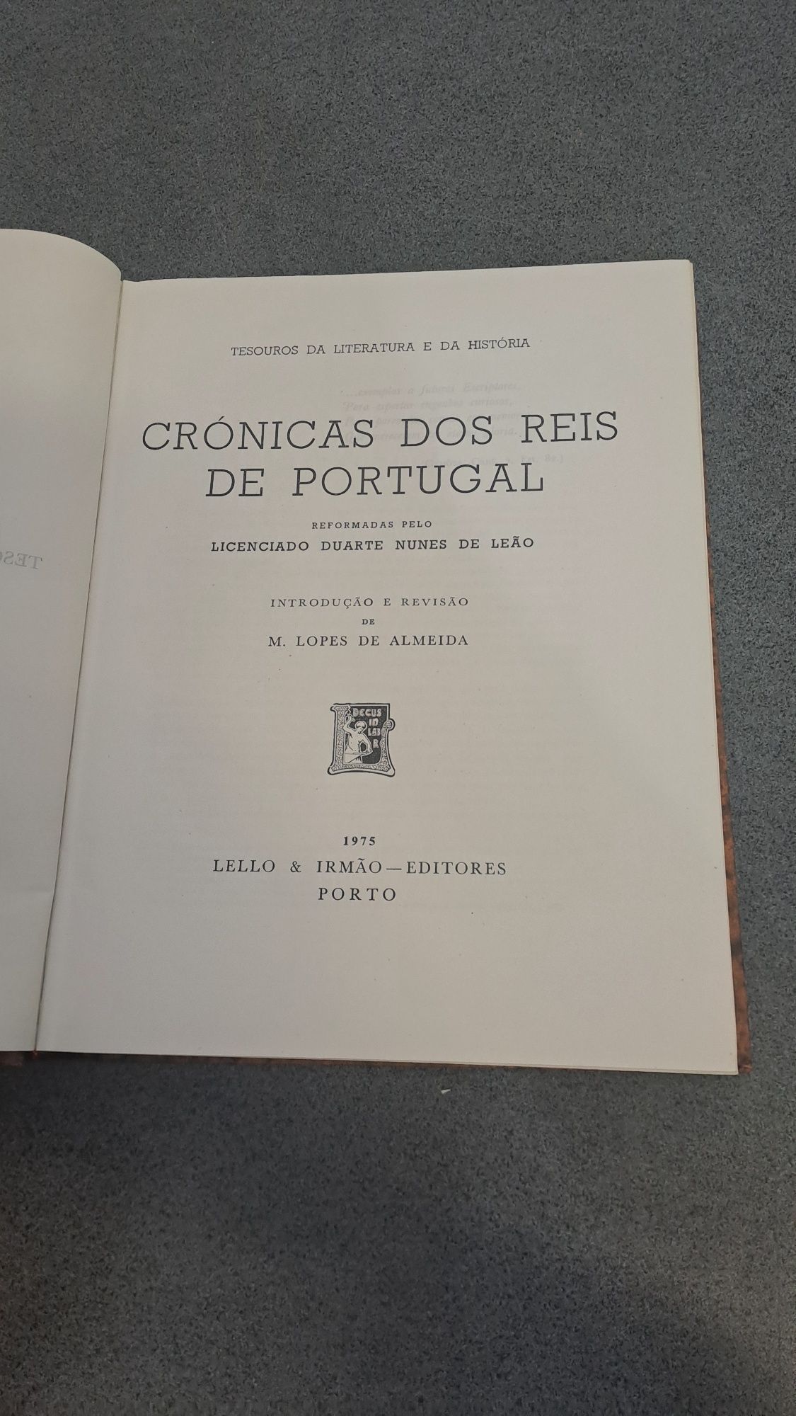 Crónicas dos Reis de Portugal 1975 Livraria Lello