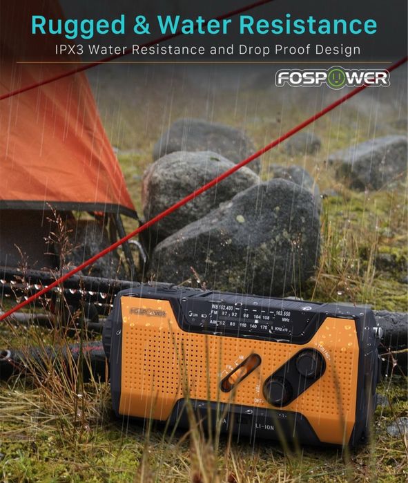 FosPower радіоприймач модель А1 2000 mAh павербанк, ліхтар.