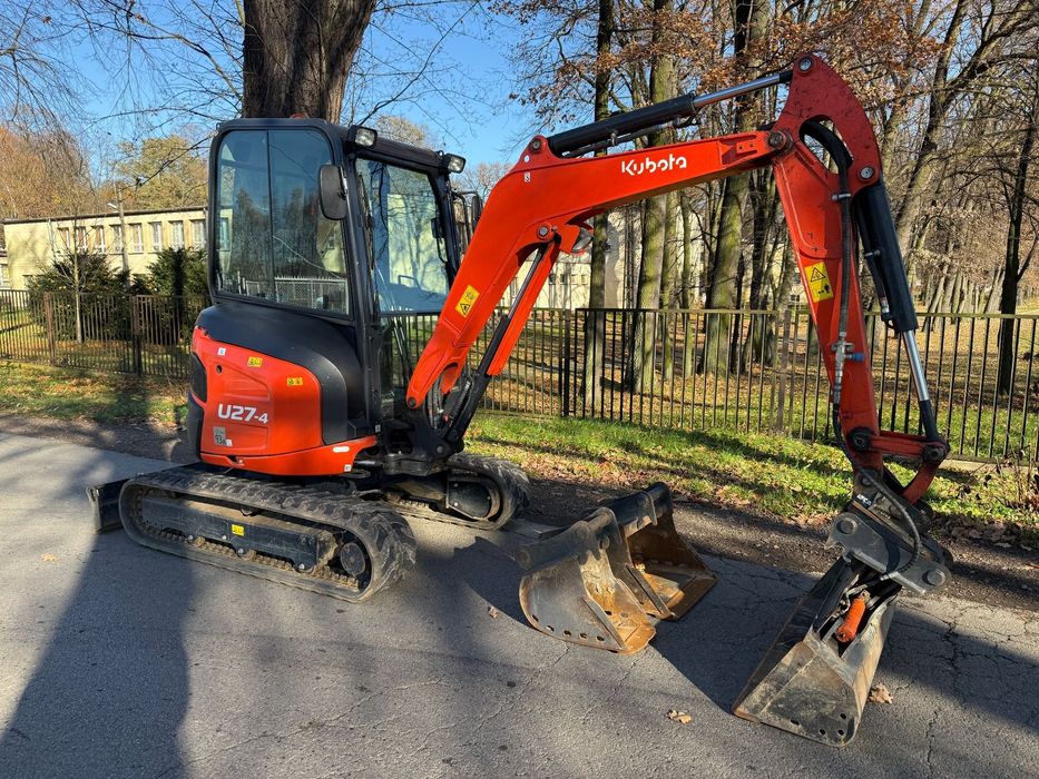 Kubota Minikoparka U27-4  Tylko 690 Mth | Złącze Cangini MS03 | 3 Łyżki |