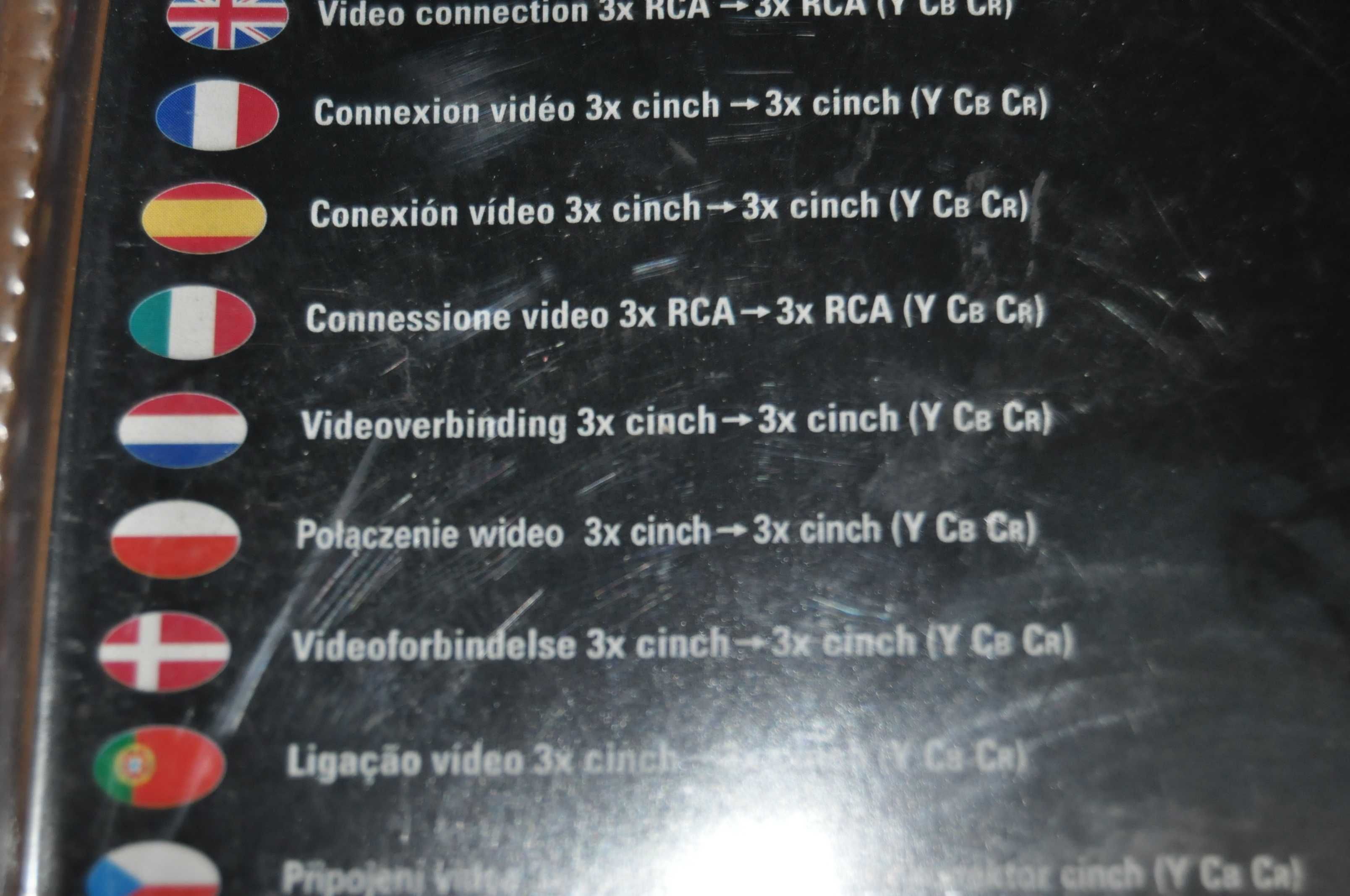 Kabel cinch y cb cr połączenie video nowe