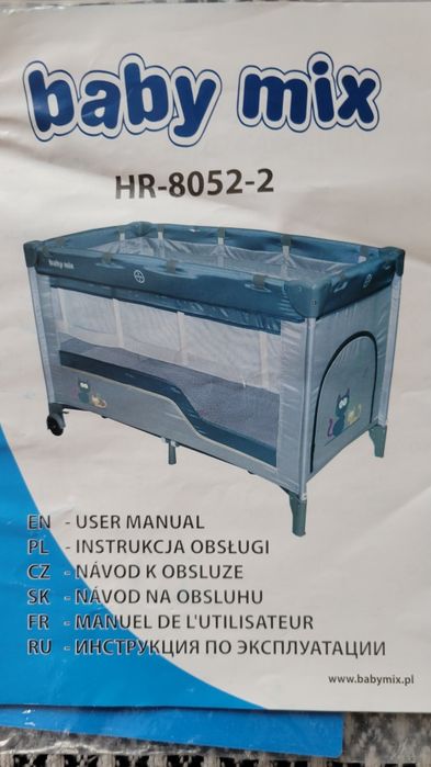 Łóżeczko turystyczne Baby Mix JAK NOWE