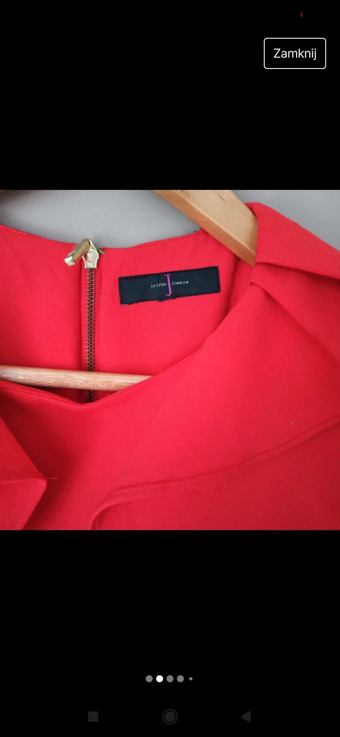 Elegancka czerwona sukienka, r. S