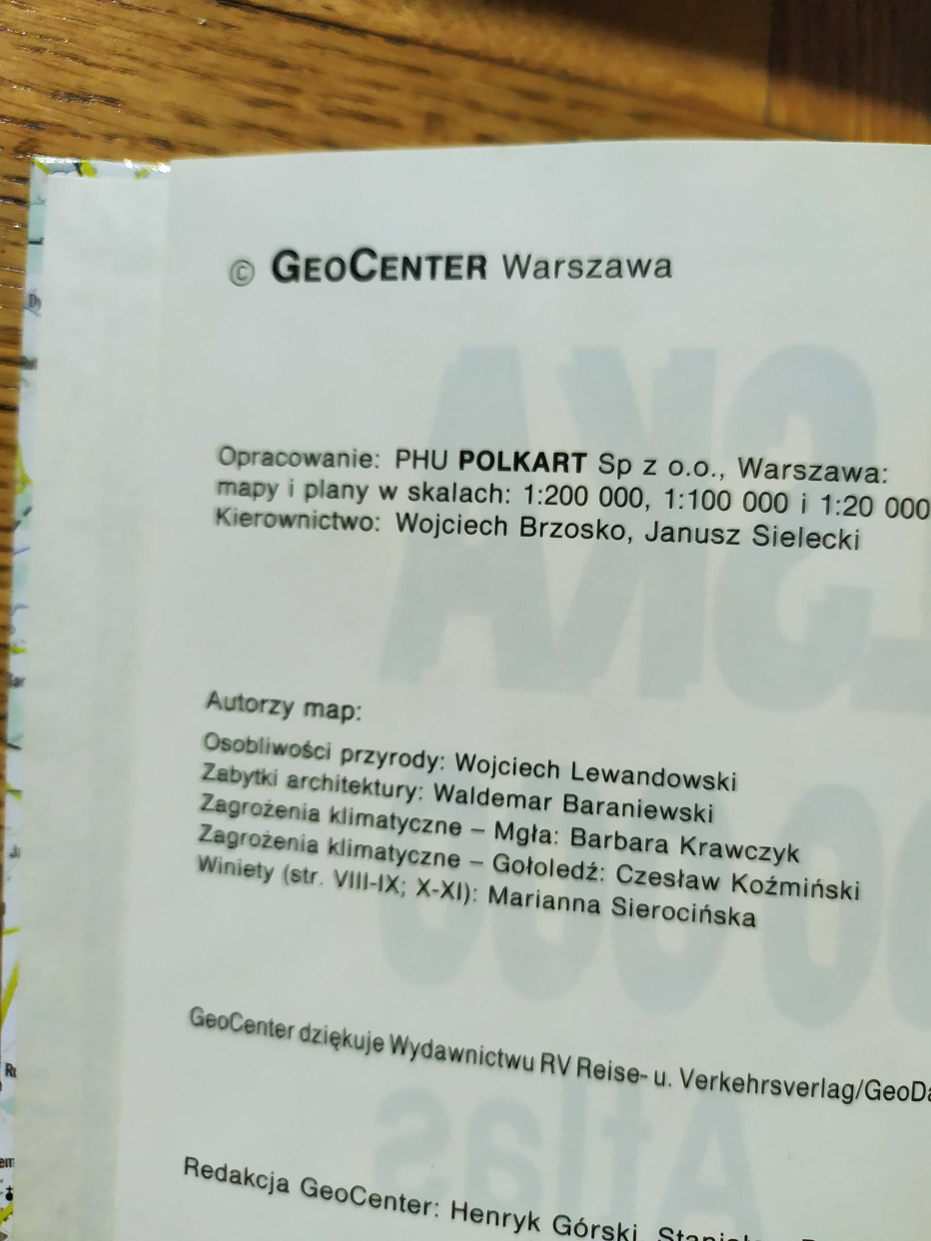 Atlas drogowy Polska skala 1:200 000 stan idealny