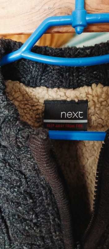 Ciepły sweter na futerku dla chłopca r. 68 Next