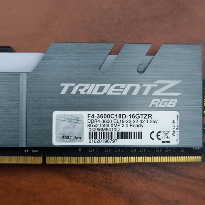 Memória RAM DDR4 G.SKILL Trident Z RGB – 32GB (4×8GB)