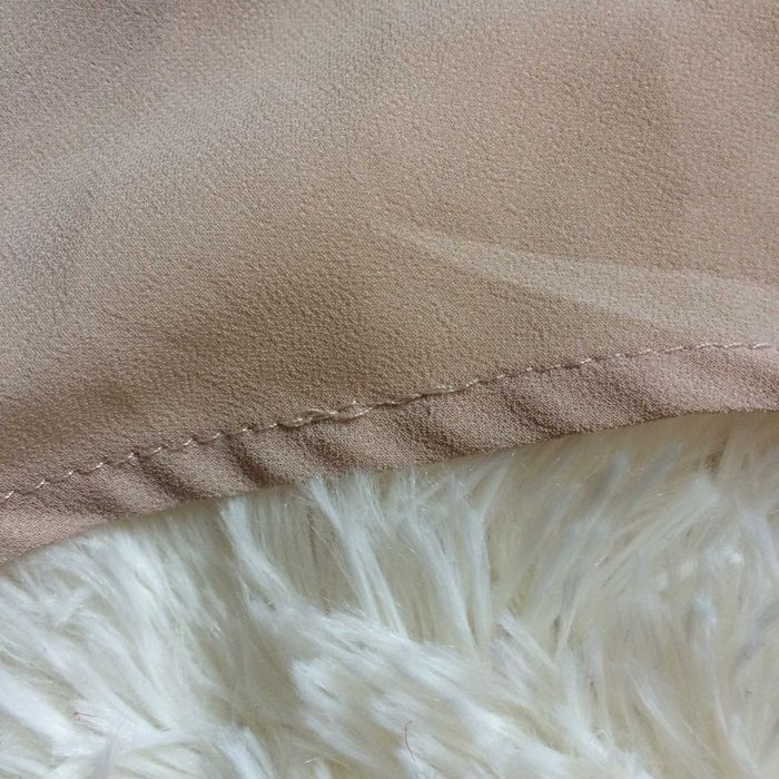 H&M sukienka beż pudrowy róż nude marszczenia elegancka XS 34 S 36