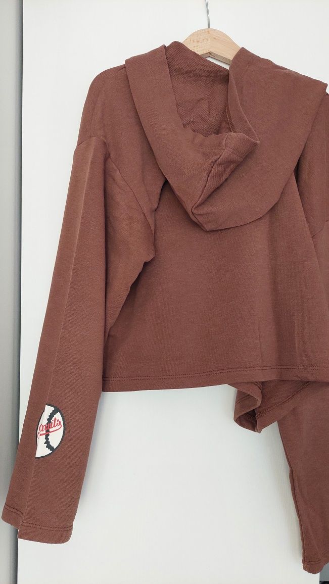 Bluza r. 146 152 h&m Peanuts bluza kaptur brązowa urocza