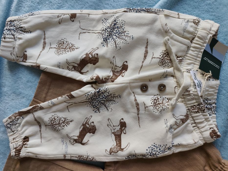 Spodnie 2szt dla chłopca 68 nowe cocodrillo