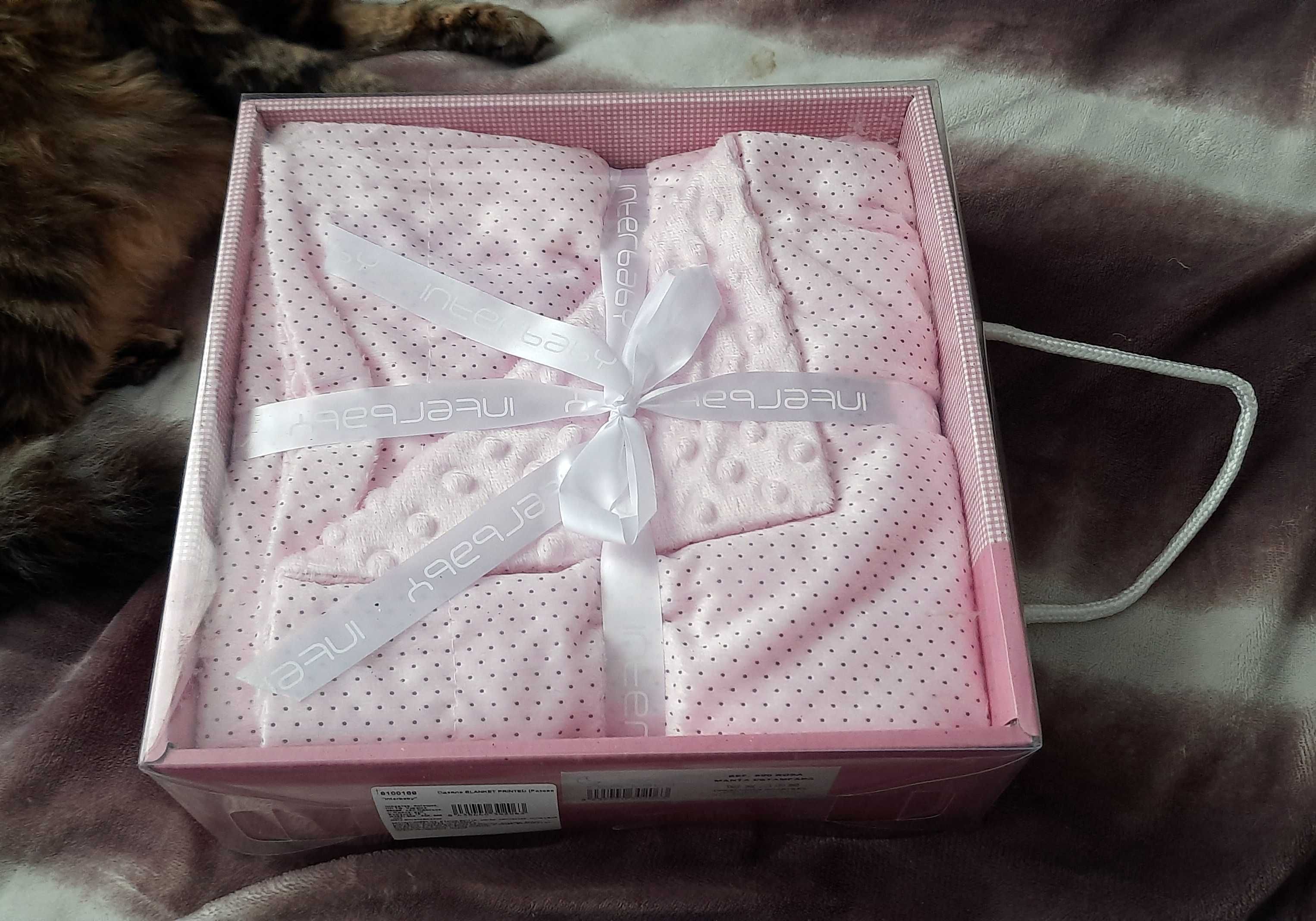 Розовое детское одеяло на подарок. НОВОЕ в упаковке Испания