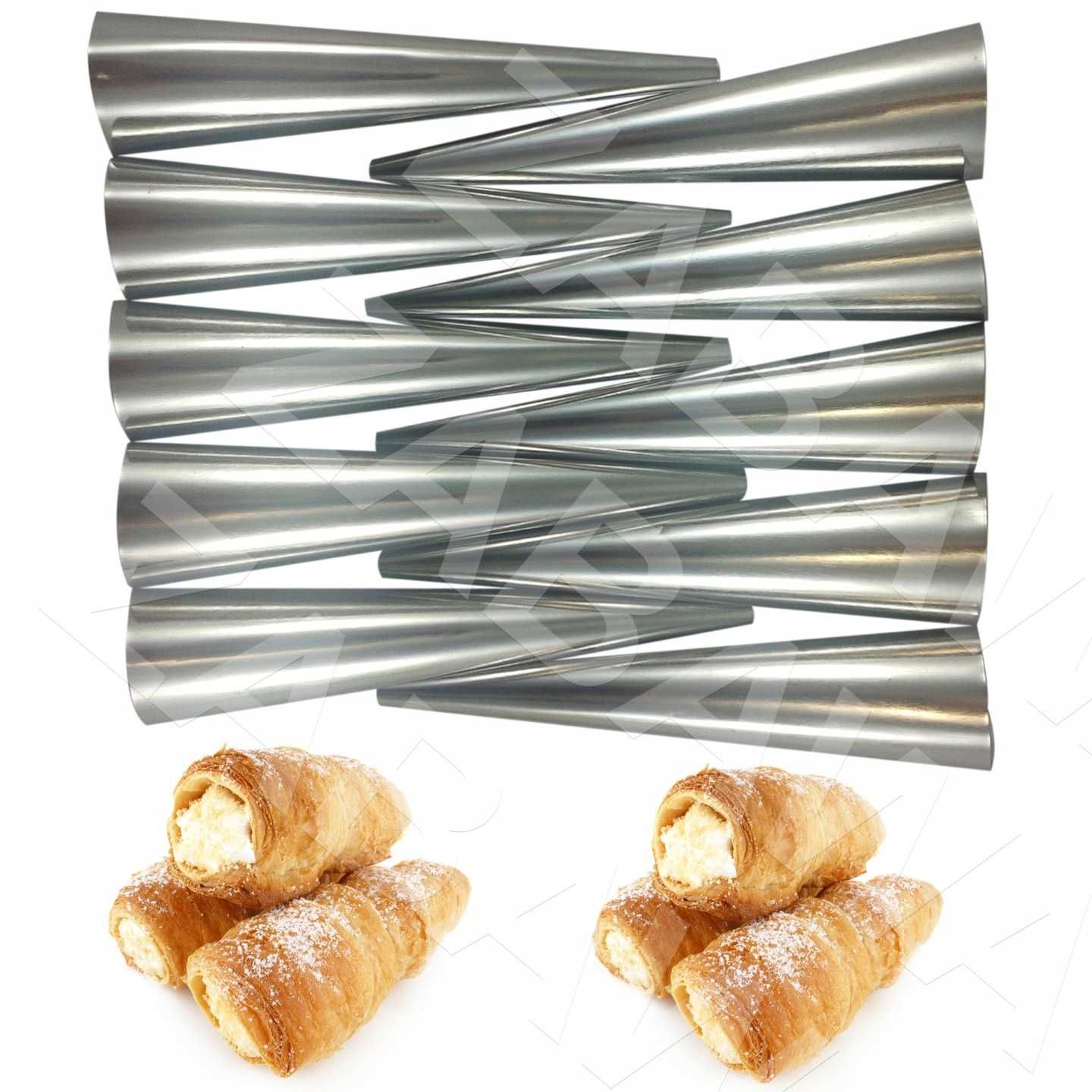 Duże foremki rurki do ciastek rurek z kremem 10 szt 14x3,5 cm #14