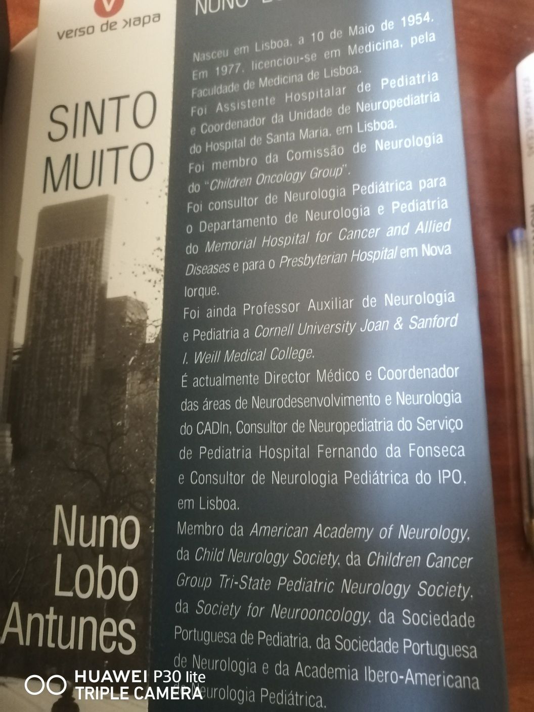 "Sinto muito" de António Lobo Antunes