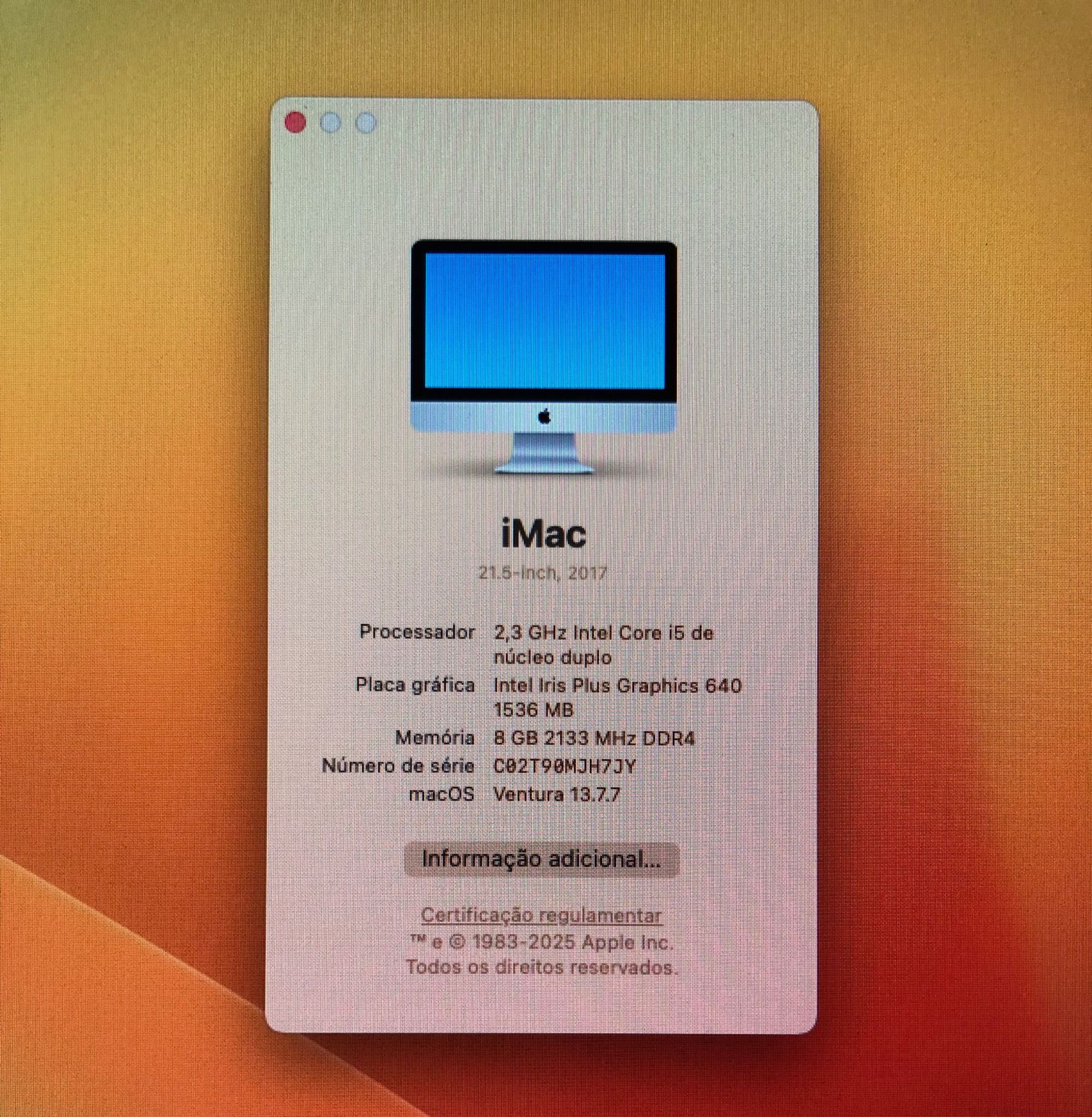 iMac 2017 SSD500 giga Magic Keyboard Magic Mouse Caixa