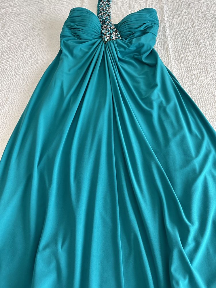 Vestido verde de cerimónia