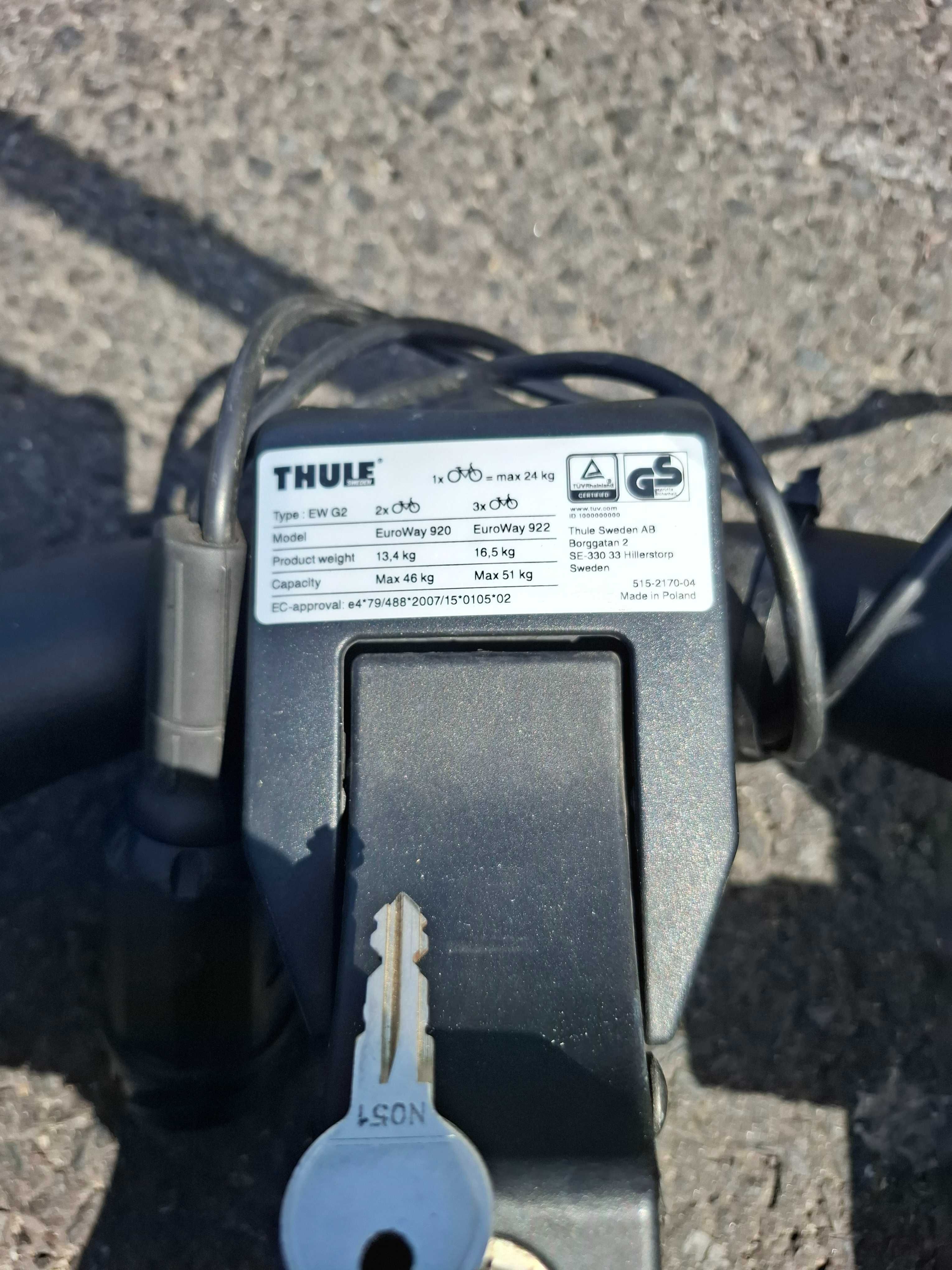 Bagażnik rowerowy na hak Thule G2 Euroway 920