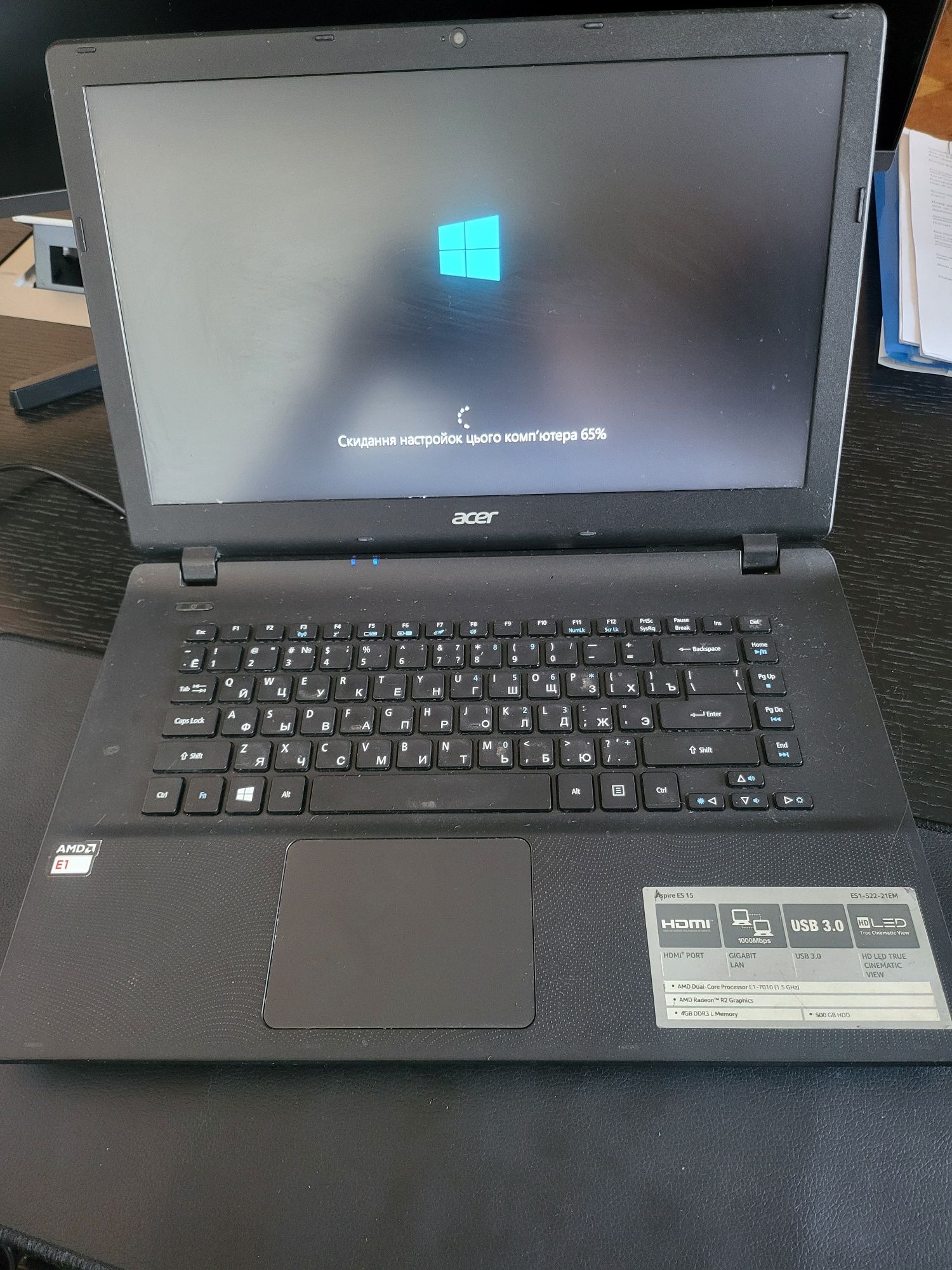 Ноутбук Acer Aspire ES1-522-21EM (NX.G2LEU.005) Black