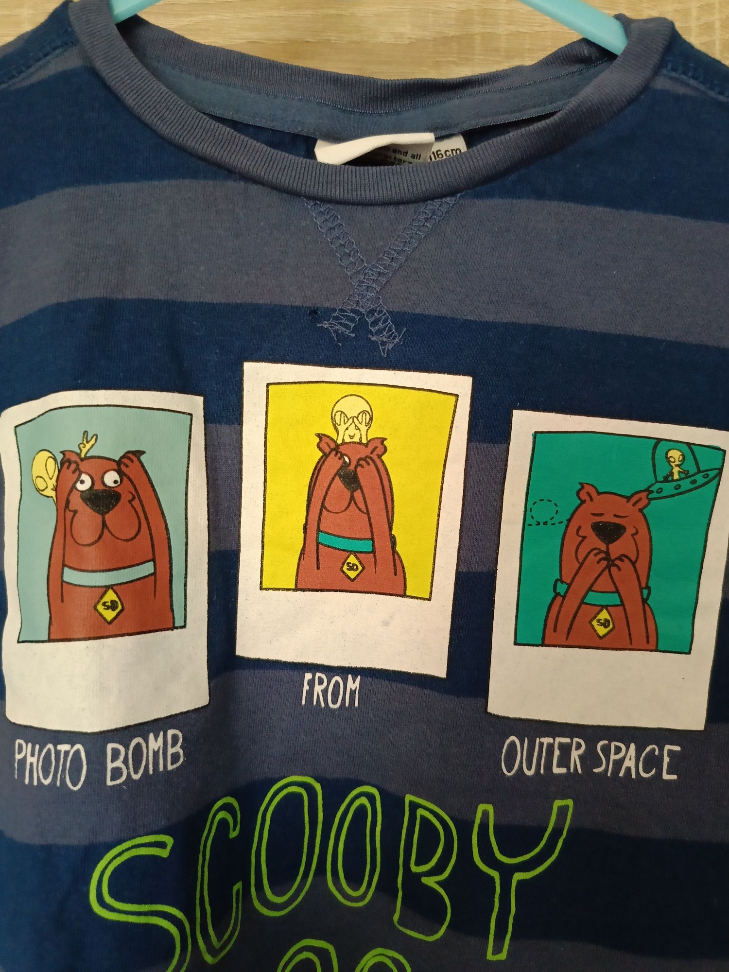 Bluzka z długim rękawem rozmiar 116 bawełniany cool club Scooby-Doo
