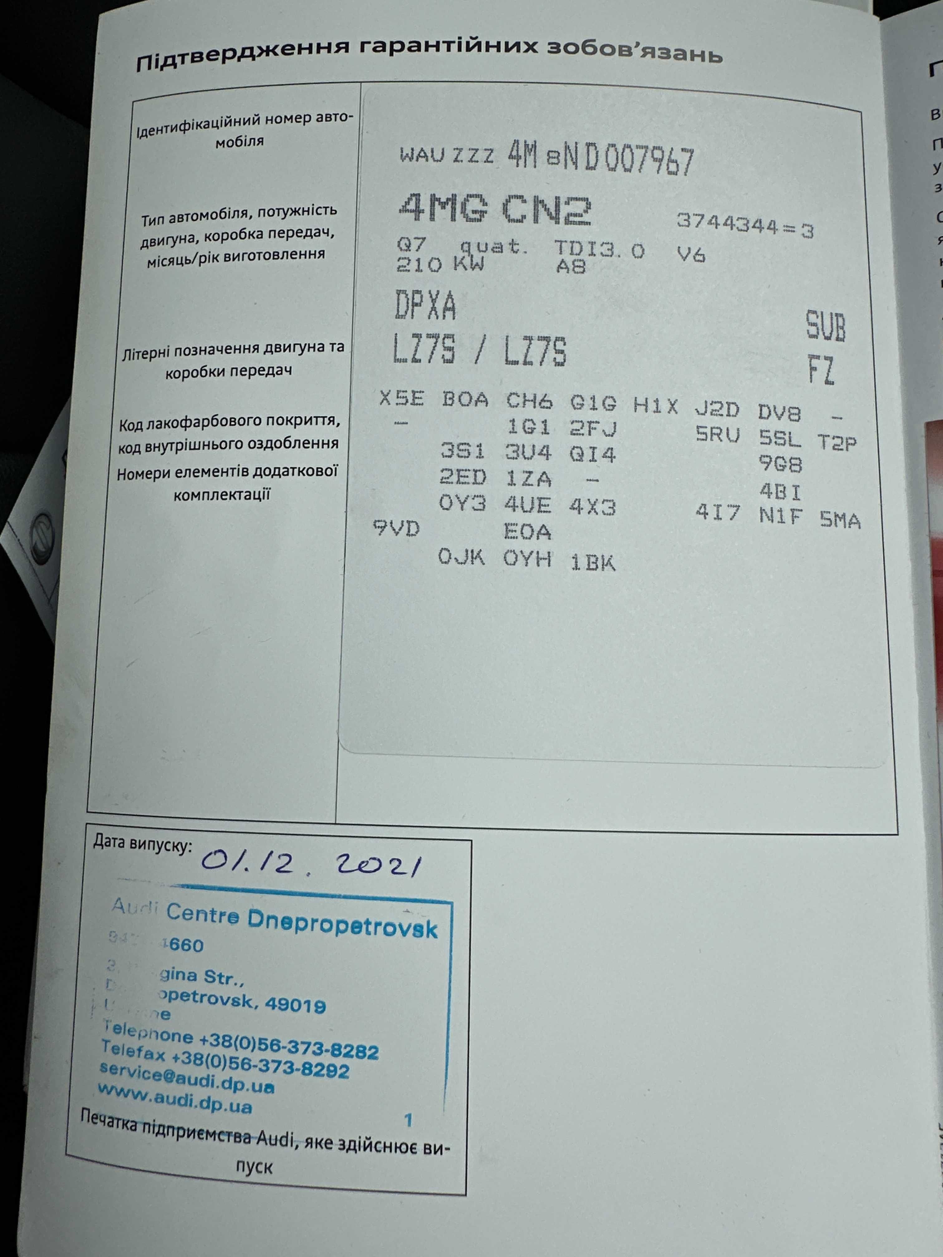 Audi Q7 S Line 50TDI