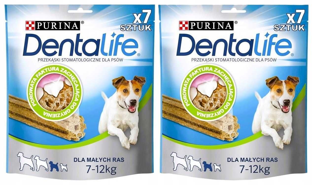 Przekąska usuwający kamień na zębach Dentalife dla psów małych 2x 115g