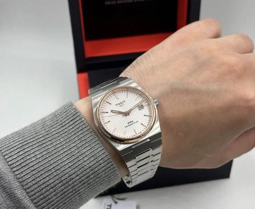 Чоловічий годинник Tissot PRX Powermatic GOLD мужские часы тиссот