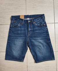 jeansowe krótkie spodenki z przetarciami nowe z metką H&M 152 unisex