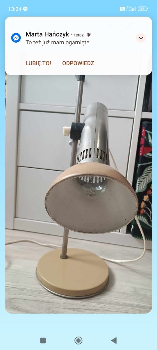 Lampa stołowa z czasów PRL ZAOS