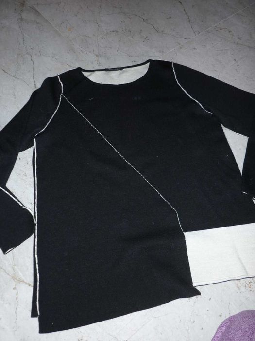 Marina Rinaldi sweter asymetryczny wełna i merino