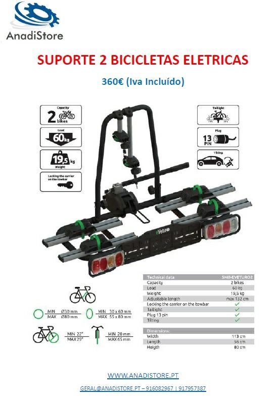 Suporte de Bicicletas para bola de Reboque