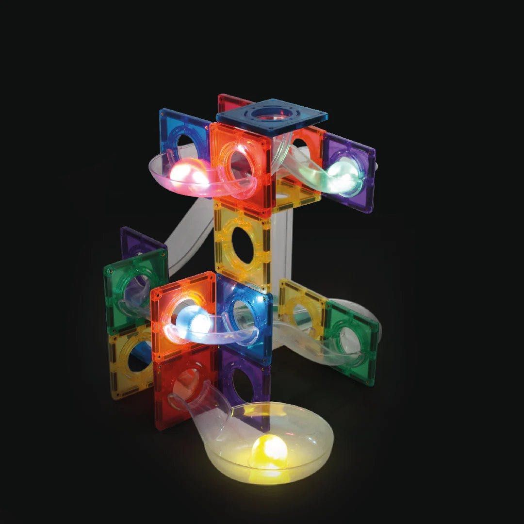Cleverclixx - Klocki magnetyczne Ball Run Dazzling Lights Pack Intense