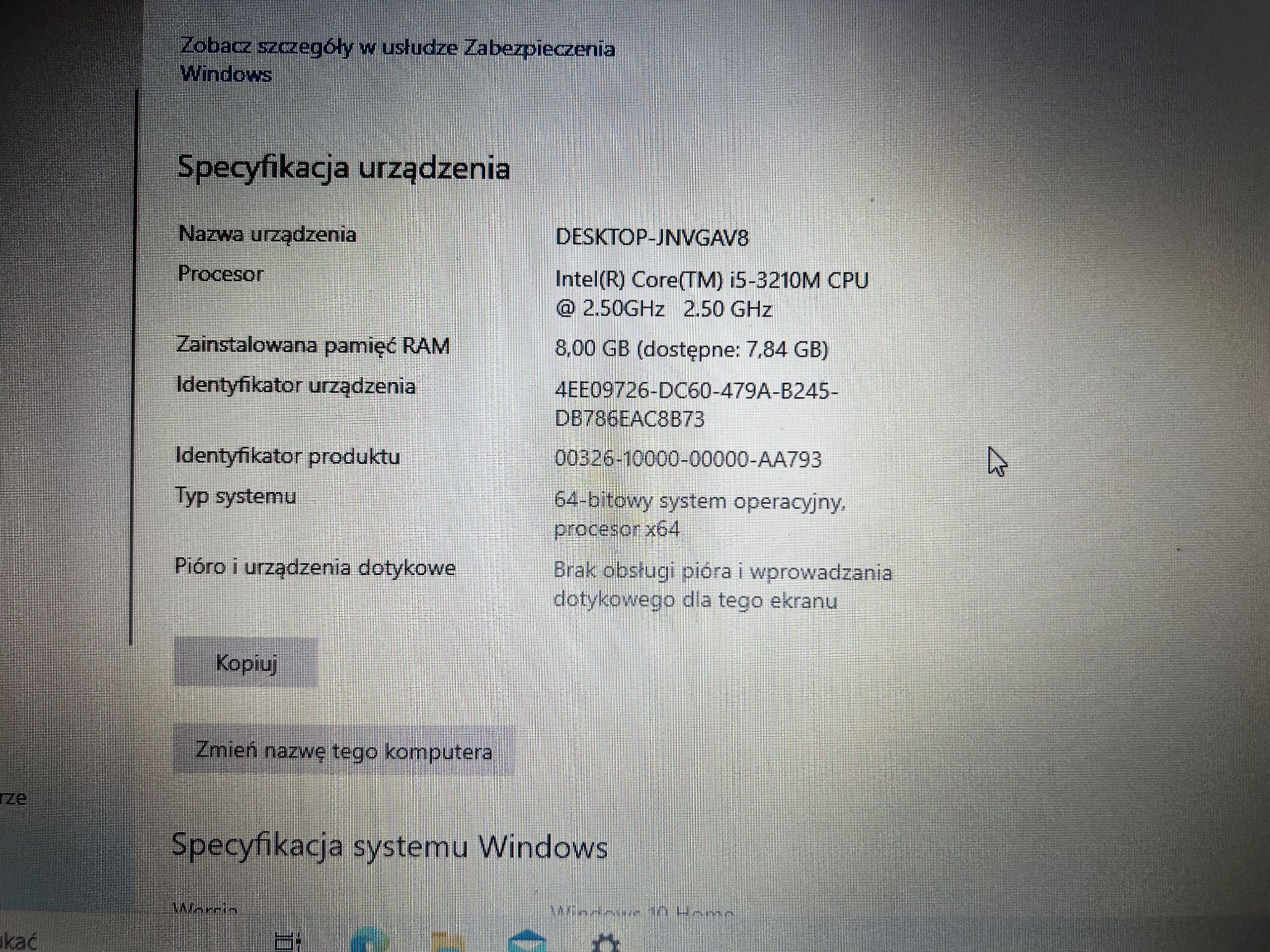 Laptop Acer Aspire V3 series 8gb/215 Q5WV1 używany Sprawny