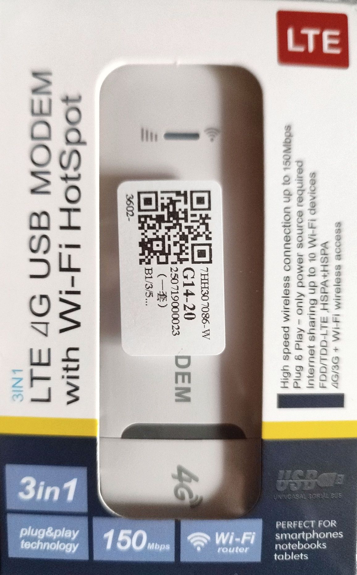 LTE 4G USB модем, роутер WI-FI