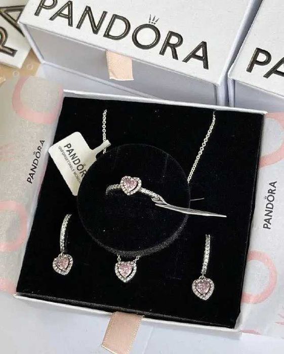 Комплект Пандора Рожеве Серце