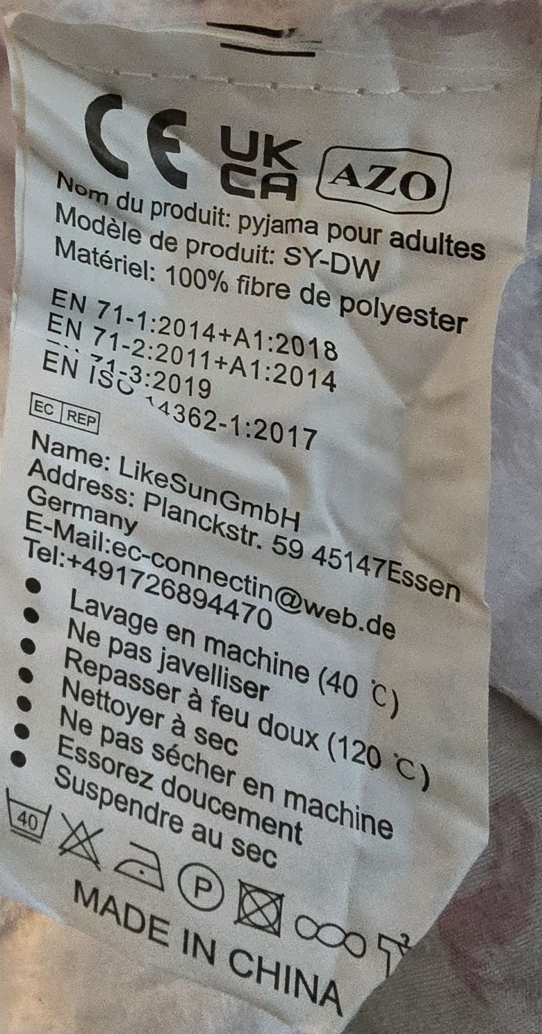 Piżama/ kombinezon kot na 85/ 100