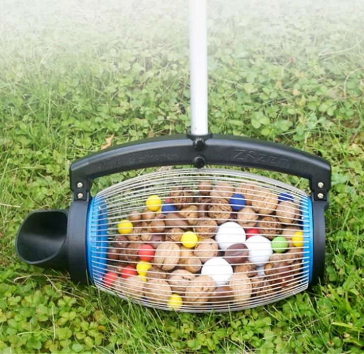 Збирач для горіхів з телескопічною ручкою і отвором для висипання