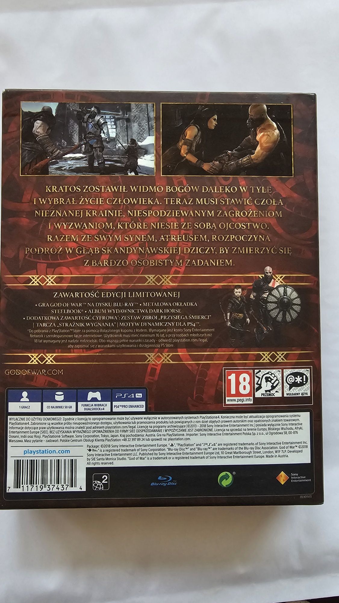 Gra na ps4/5  God of War Edycja LImitowana .
